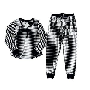 Splendid Striped Pajamas Set - Navy and White